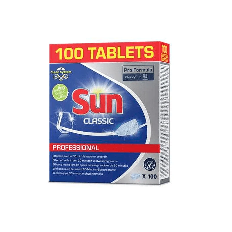 Pastilles lave vaisselle SUN classic PRO FORMULA (100PC)*
