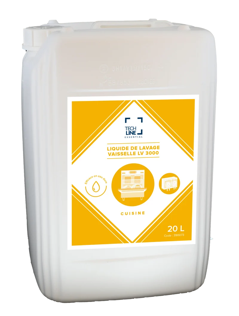 DETERGENT LIQUIDE VAISSELLE CHLORE EAU DURE TECHLINE LV3000 20L