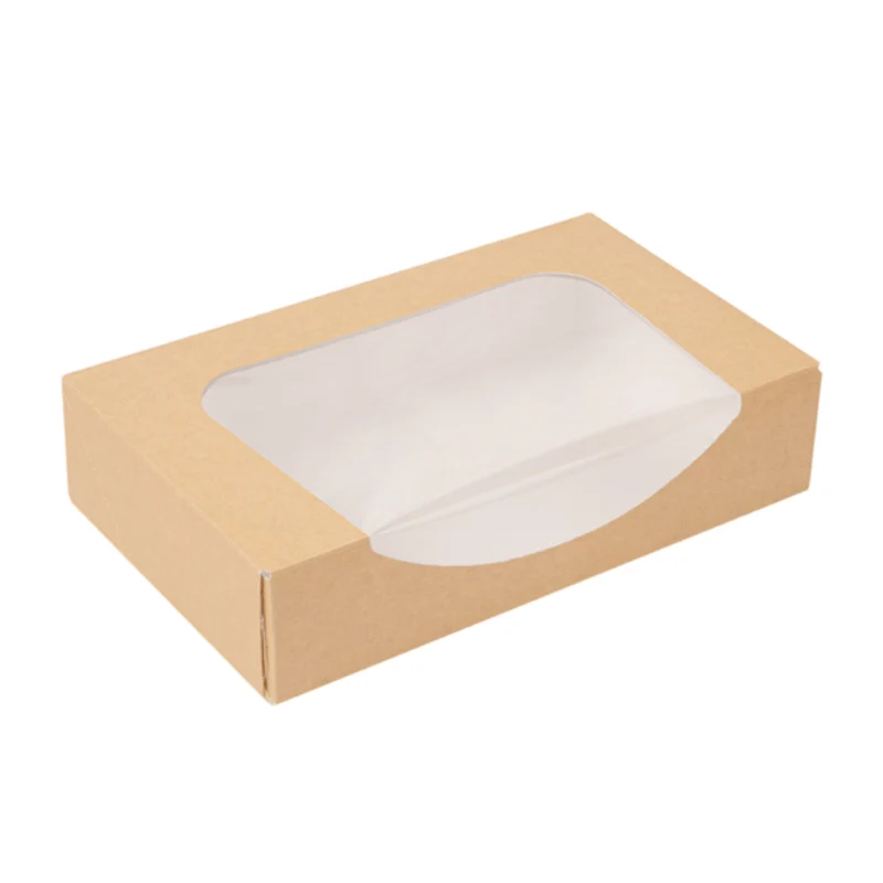 Boîte traiteur kraft avec fenêtre 19.7X12X4.5CM (400PCS)