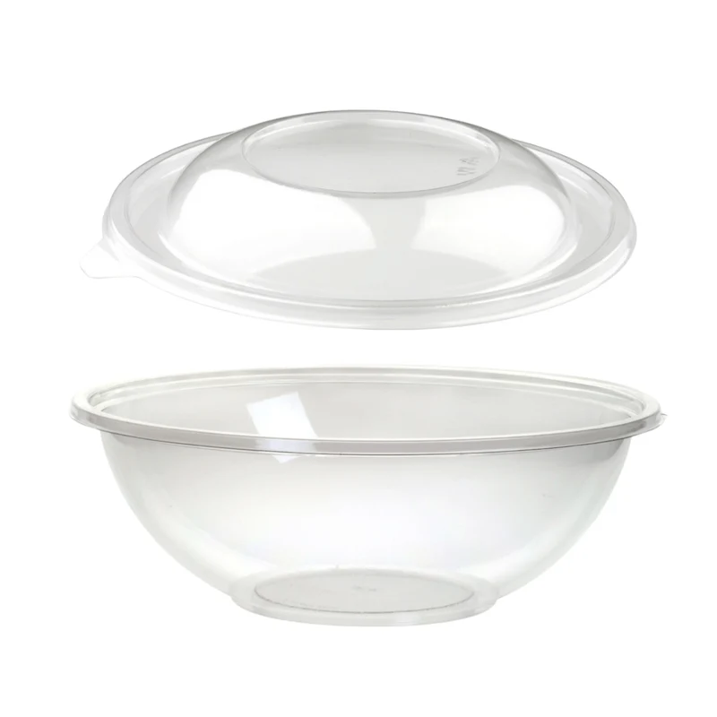 bols jetables en plastique ultra-rigide 1500ML + couvercle SABERT (100pc)