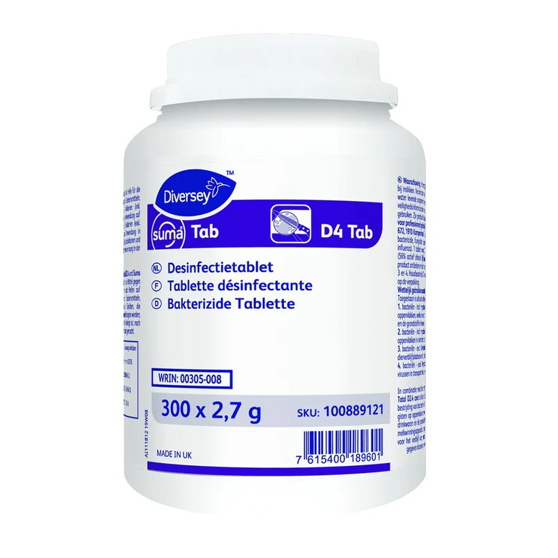 Pastilles de chlore désinfectantes Suma tab D4 (300pc)