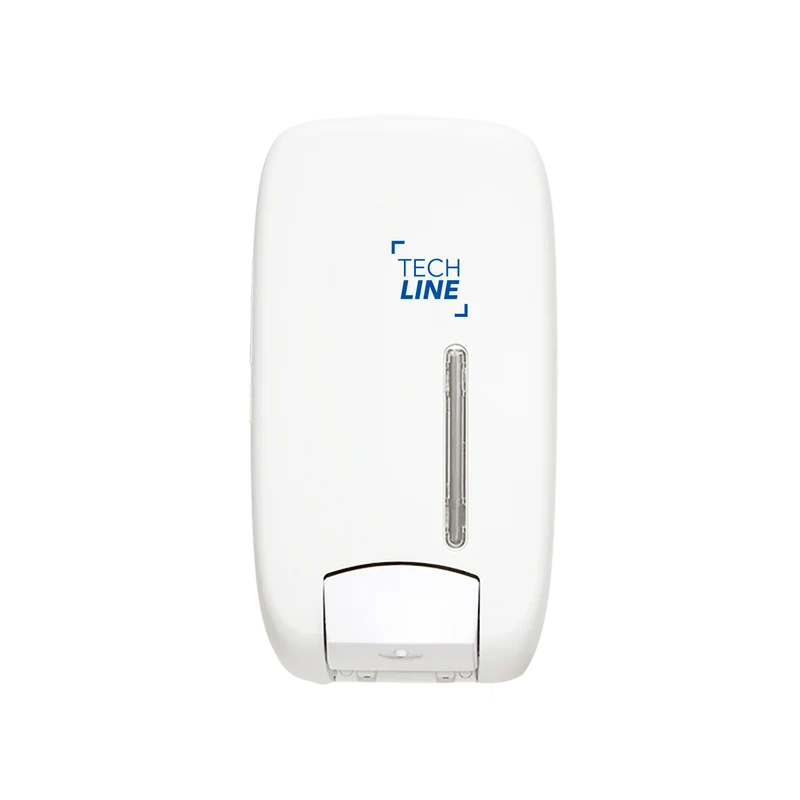 DISTRIBUTEUR MANUEL DE SAVON LOTION GEL À RÉSERVOIR TECHLINE 1L BLANC
