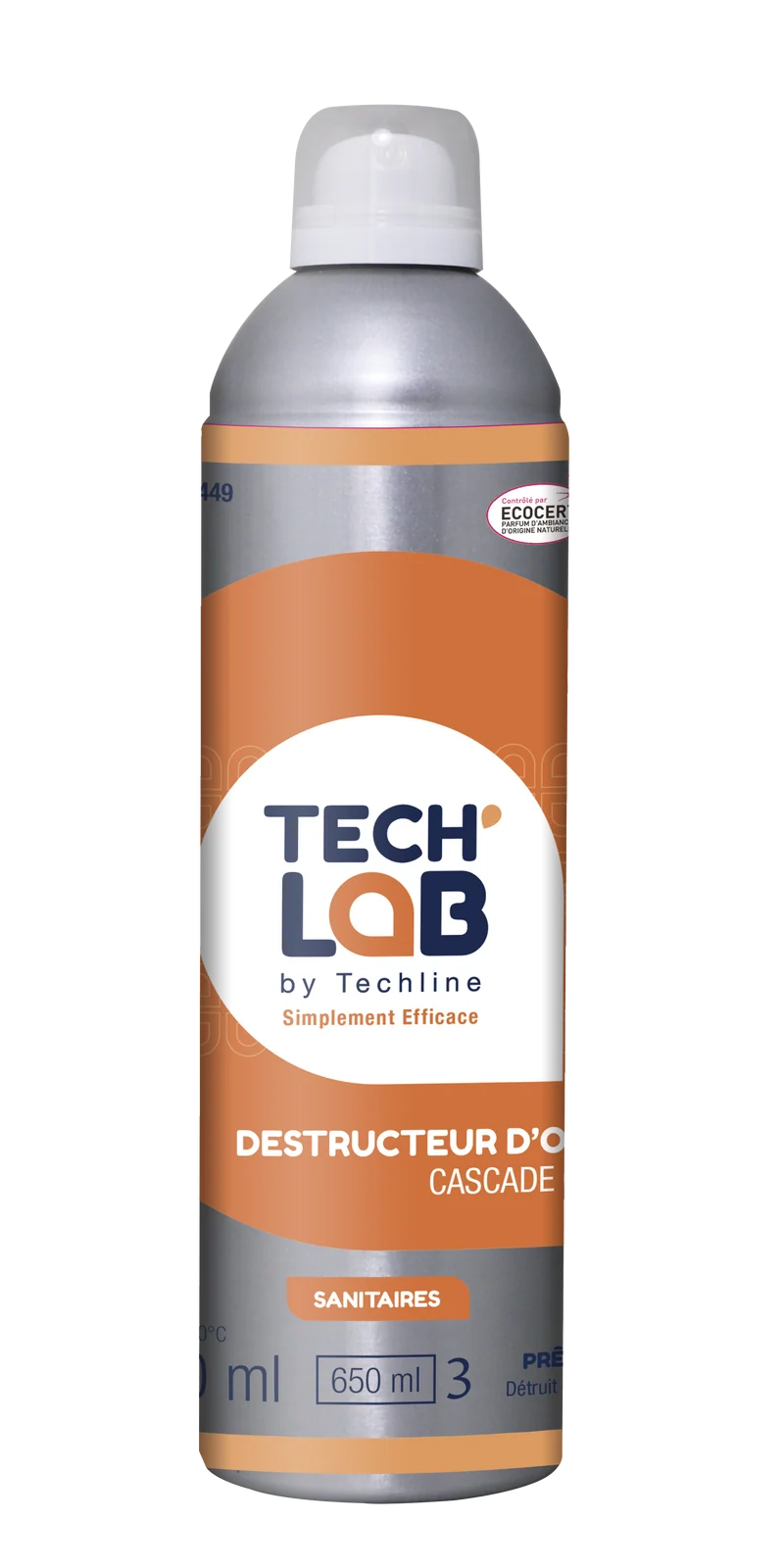 DESTRUCTEUR ODEUR CASCADE FLORALE TECH'LAB ECOCERT 400/650ML
