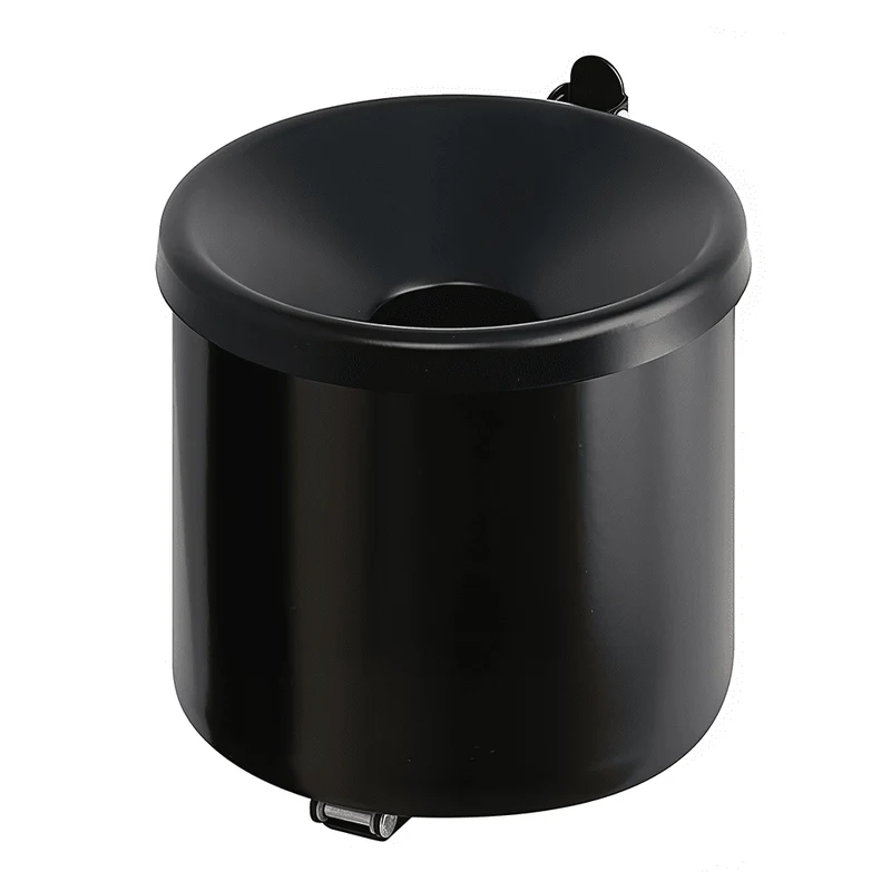 Cendrier mural Ø160 anti-feu noir mat (2L)