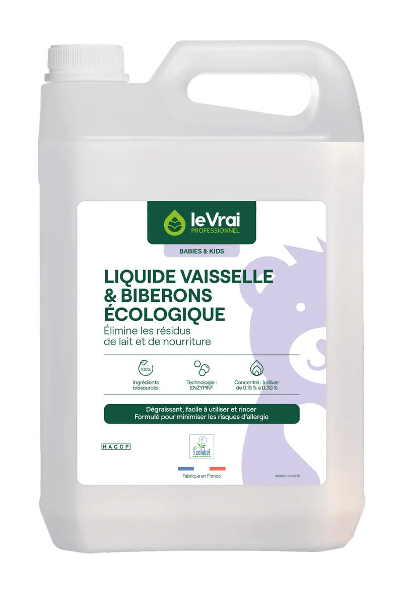 LIQUIDE VAISSELLE ET BIBERONS BABIES & KIDS ECOLABEL 5L
