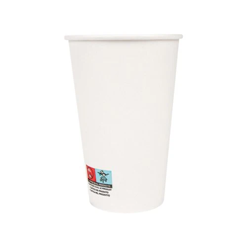Gobelets à café en kraft blanc 480 ml - 100pc