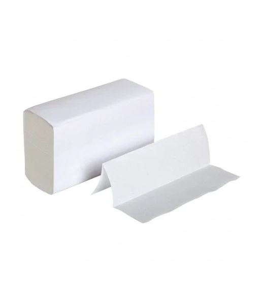 ESSUIE-MAINS PLIÉS EN Z BLANC 19.7 X 24 CM 150 FORMATS 2 PLIS ECOLABEL X25