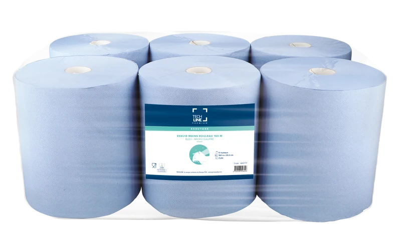 ESSUIE-MAINS ROULEAU TECHLINE BLEU 160M 2 PLIS ECOLABEL X6