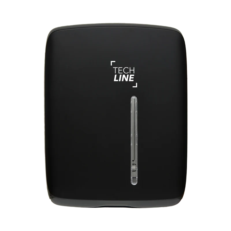 DISTRIBUTEUR D’ESSUIE-MAINS PLIÉS TECHLINE 600 FORMATS NOIR