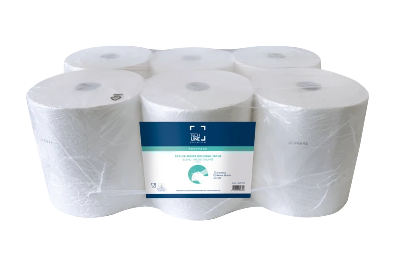 ESSUIE-MAINS ROULEAU TECHLINE BLANC 160M 2 PLIS ECOLABEL X6