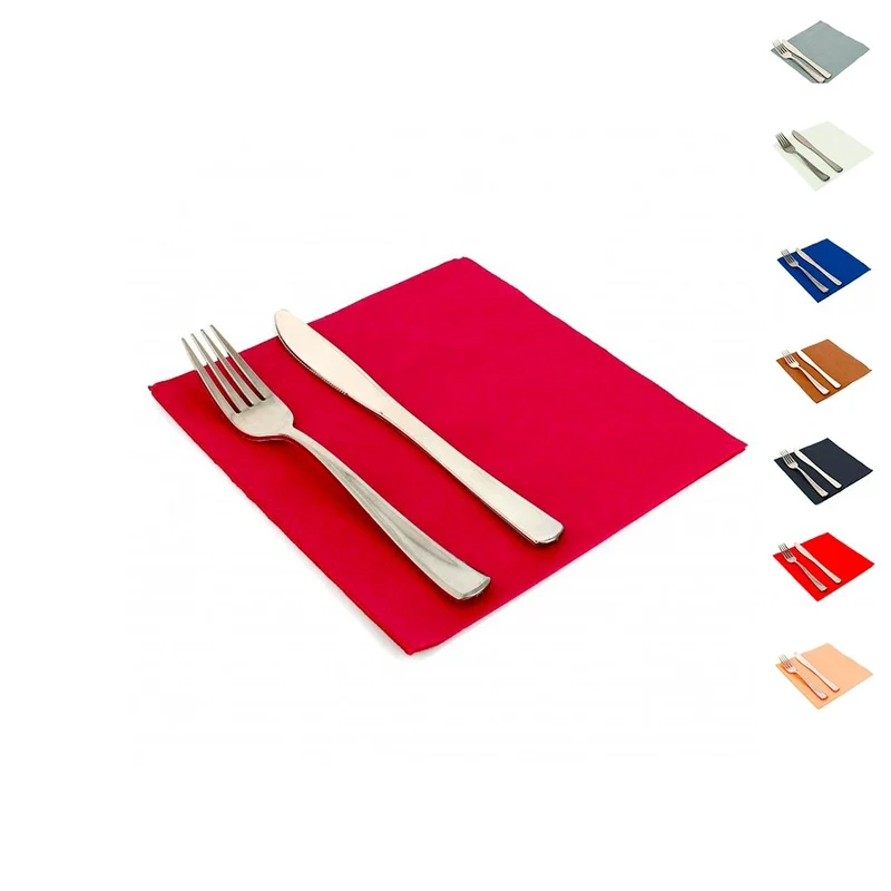 Serviettes de table en ouate 2 plis 33x33cm 1/4 - 2000Pc