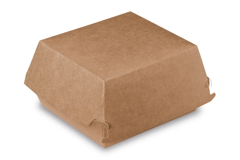 BOÎTE À BURGER CARTON 11,5X10,5X8CM MARRON X300