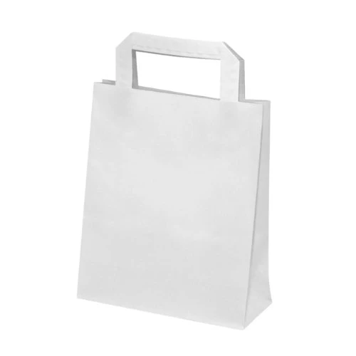 Sac en papier kraft blanc 22x11x28cm - 250 Pcs