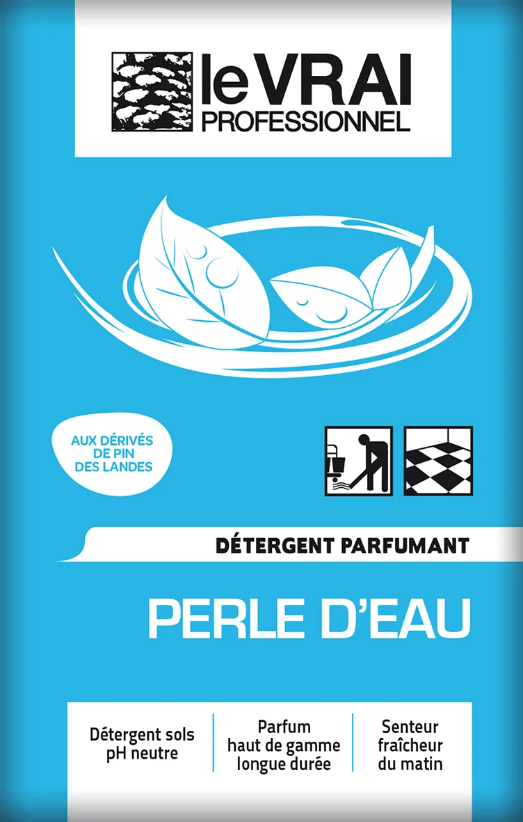 NETTOYANT SOLS PARFUMANT LE VRAI PERLE D'EAU 16ML CX125