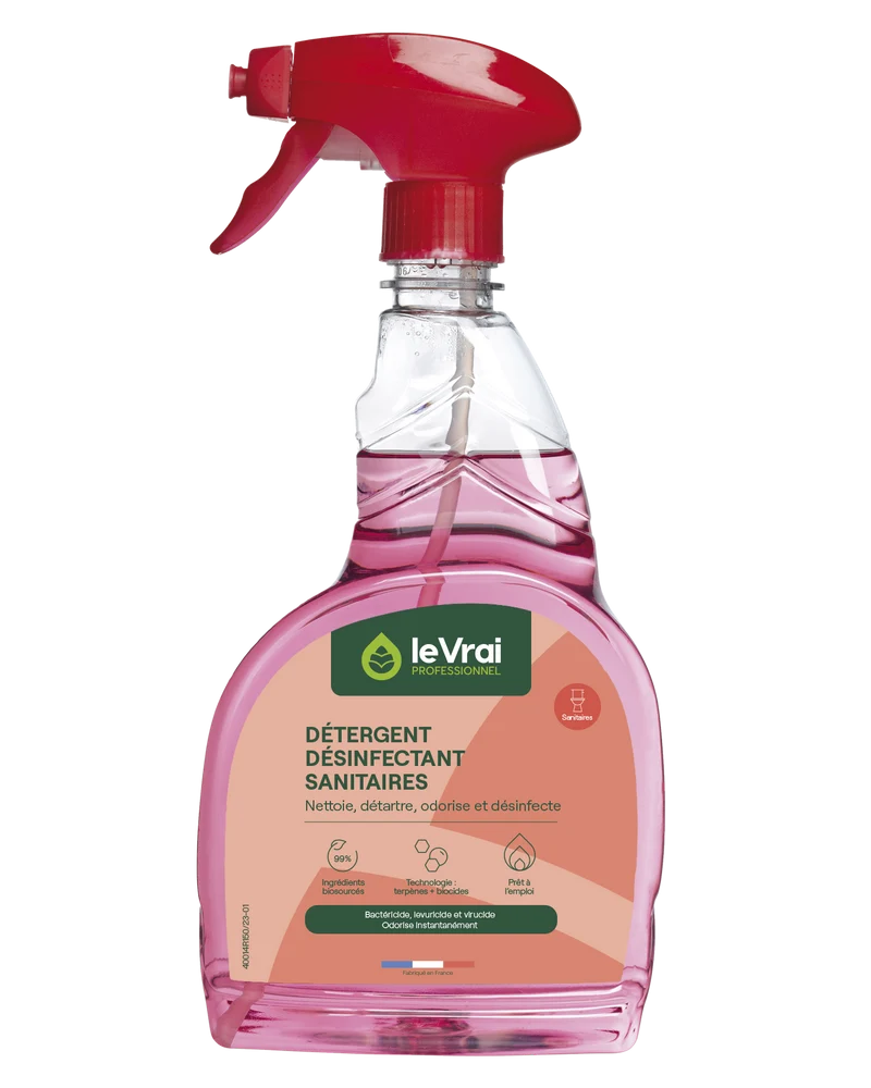 DETERGENT DESINFECTANT SANITAIRES LE VRAI PROFESSIONNEL 750ML