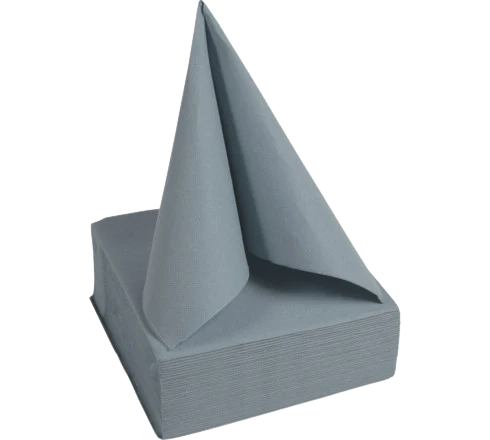 SERVIETTE 38X38 CM OUATE GAUFRÉE 2 PLIS GRIS X1200