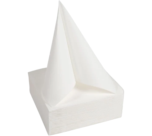 SERVIETTE 38X38 CM OUATE GAUFRÉE 2 PLIS BLANC X1200