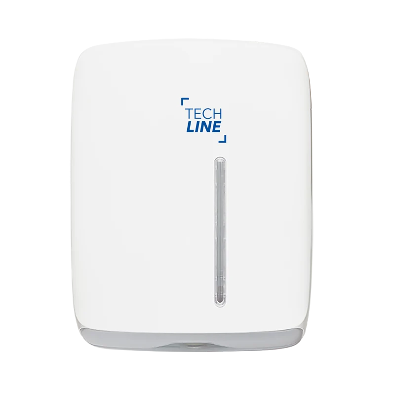 DISTRIBUTEUR D’ESSUIE-MAINS PLIÉS TECHLINE 600 FORMATS BLANC