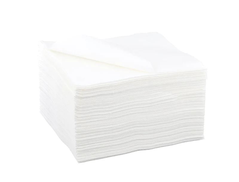 SERVIETTE 27X30CM OUATE TECHLINE 1 PLI PLIAGE DÉCALÉ BLANC X5600