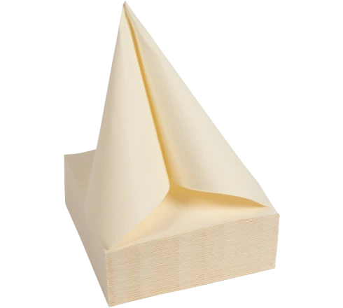 SERVIETTE 38X38 CM OUATE GAUFRÉE 2 PLIS IVOIRE X1200