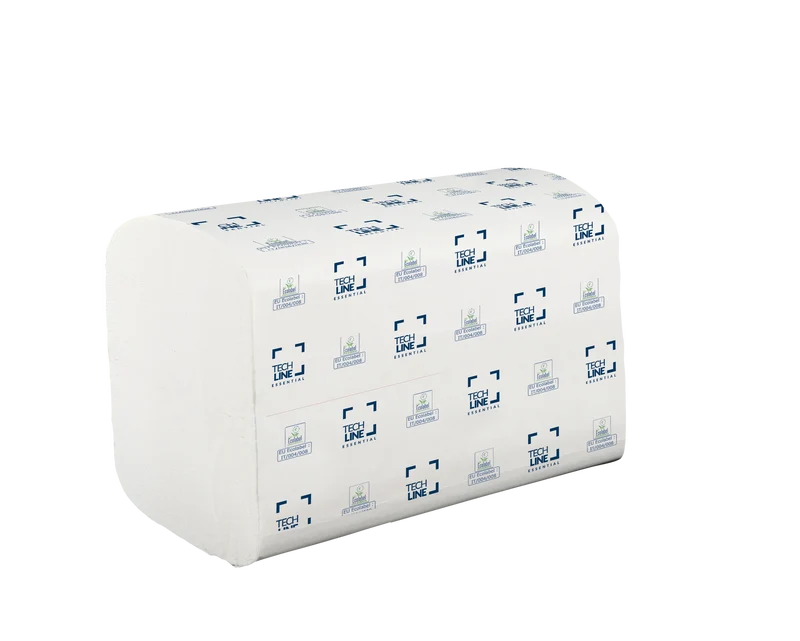 ESSUIE-MAINS PLIÉS EN V TECHLINE BLANC 24X21.5CM 200 FORMATS 2 PLIS ECOLABEL X15