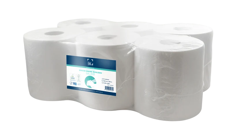 ESSUIE-MAINS ROULEAU TECHLINE BLANC 165M 2 PLIS ECOLABEL X6