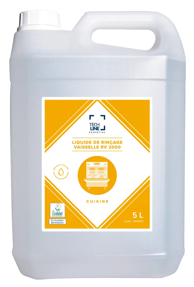 ADDITIF DE RINCAGE TOUTES EAUX TECHLINE RV2000 ECOLABEL EU 5L