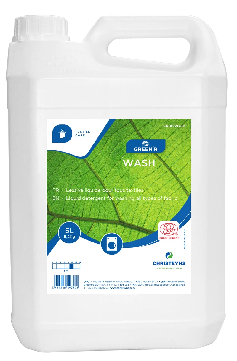 LESSIVE LIQUIDE GREEN'R WASH LAVANDIN ECOCERT 5L.