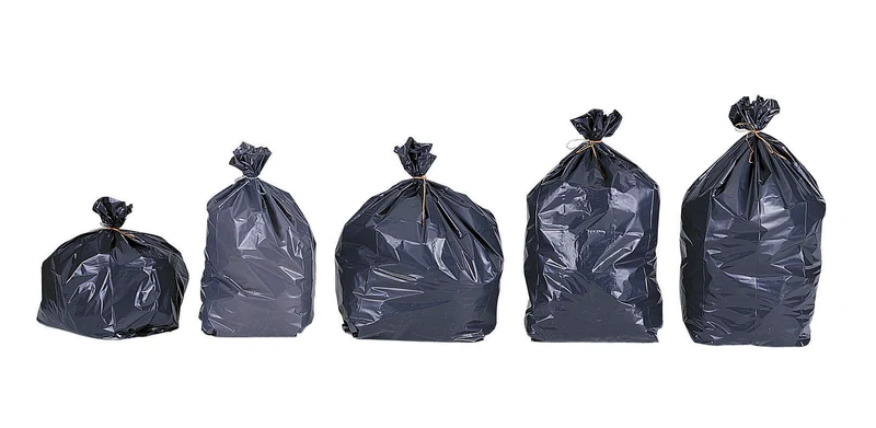 SAC POUBELLE 110L BASSE DENSITE DECHETS MOYENS NOIR X200