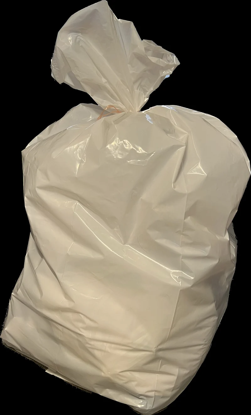 SAC POUBELLE 30L HAUTE DENSITE DECHETS LEGERS BLANC X1000