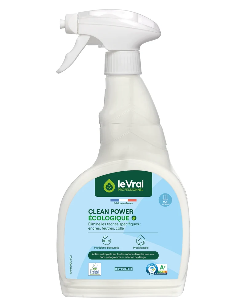 DETACHANT MULTI SURFACES CLEAN POWER ECOLABEL LE VRAI PROFESSIONNEL750ML