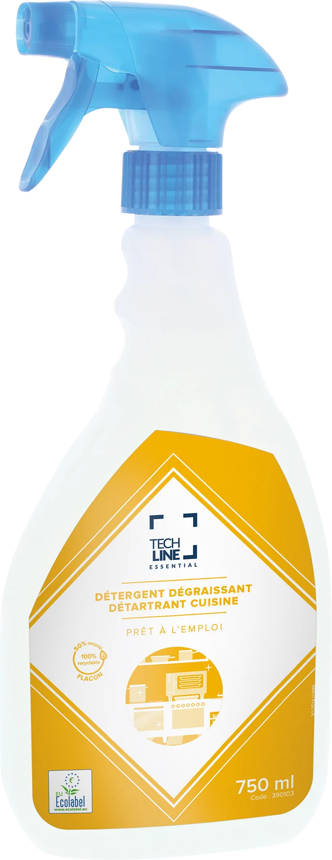 DETARTRANT DEGRAISSANT CUISINE TECHLINE ECOLABEL EU 750ML