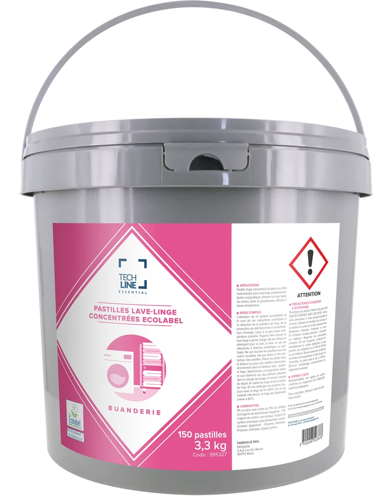 LESSIVE TABLETTES CONCENTREE TECHLINE ECOLABEL X150