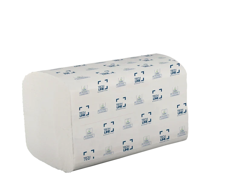 ESSUIE-MAINS PLIÉS EN Z TECHLINE BLANC 23.5X24CM 2PLI 150 FORMATS ECOLABEL X25