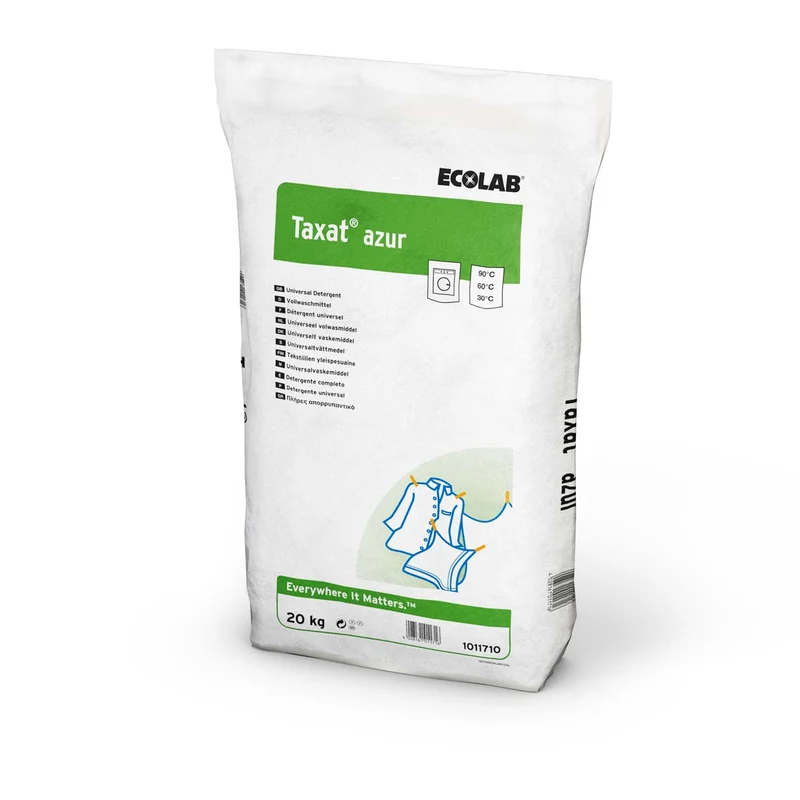LESSIVE POUDRE TOUS TEXTILES TAXAT AZUR ECOLAB 20KG
